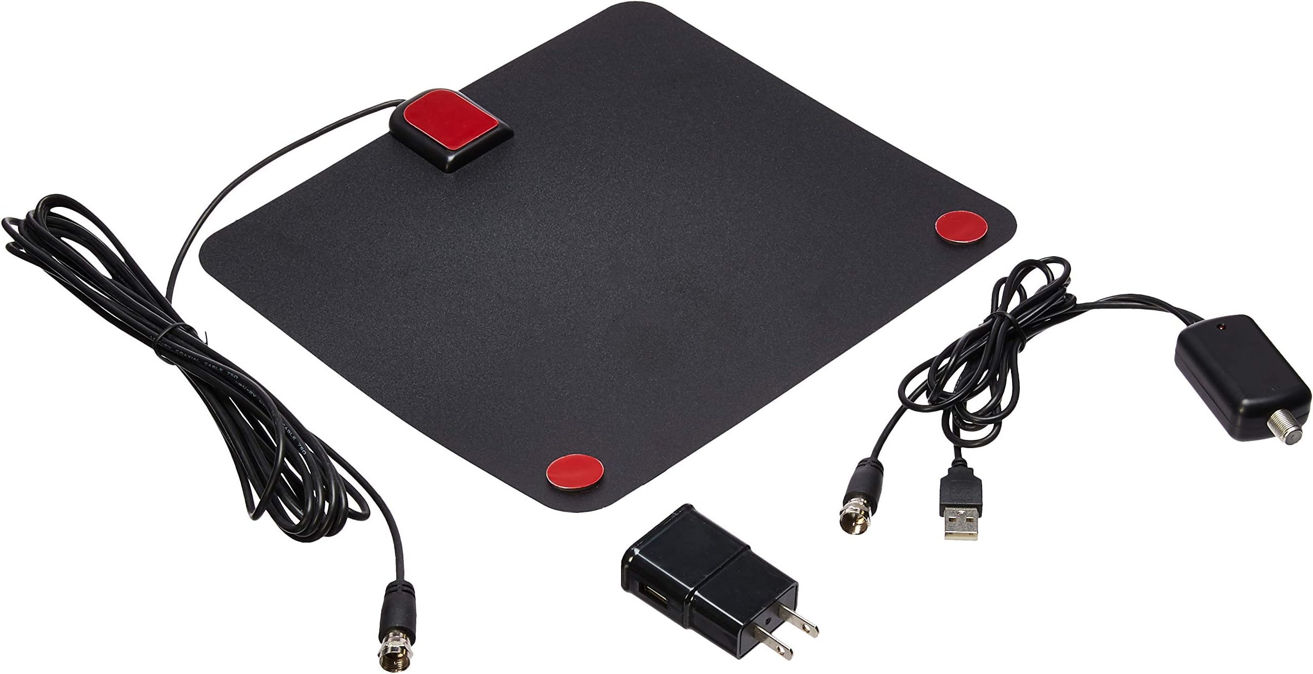 Amplified TV Antenna Indoor, Digtial HD Antennas, HDTV Antennas - 50 Miles Long Range - 10ft Coax Cable