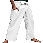 RaanPahMuang Striped Thai Fisherman Pants Men Women Loose Yoga Pirate Harem
