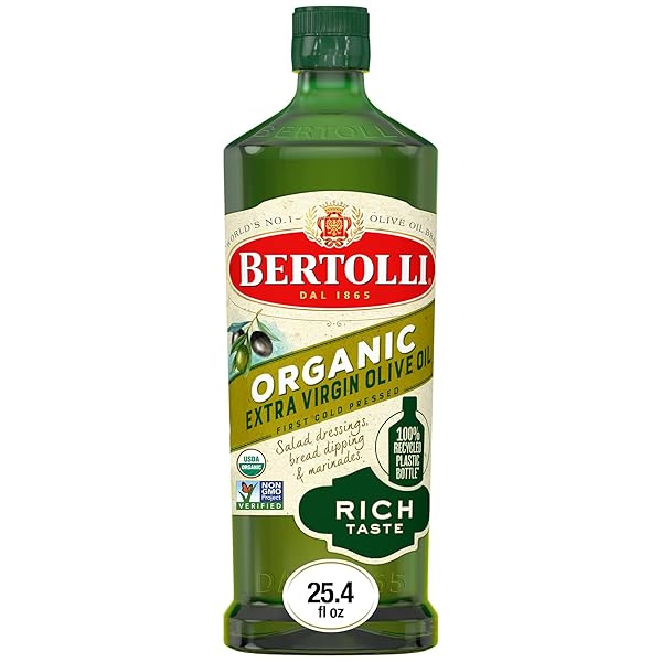 BERTOLLI ORGANIC EXTRA VIRGIN OLIVE OIL, RICH TASTE, 25.36 FL OZ