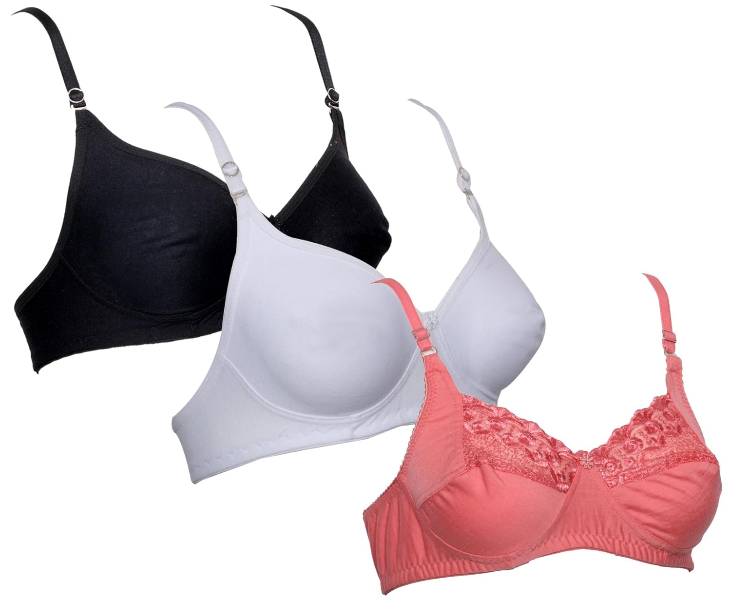 Buy IndiWeaves Women Non Padded Bra Pure Cotton Multicolor Non Padded