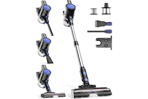 XenonLab Cordless Vacuum Cleaner, 45KPA Stick Vacuum Cleaners for Home with Up to 40 Mins Runtime, 6-in-1 Rechargeable Lightweight Vacuum with Powerful Suction for Carpets, Pet Hair, Hardwood Floors