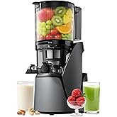 EanOruus Juicer Machines, 3-in-1 Cold Press Juicer, Premium Gray | Makes Juice, Nut Milk &amp; Sorbet, 6.5" Extra Large Chute, 100oz Large Capacity, AC Motor