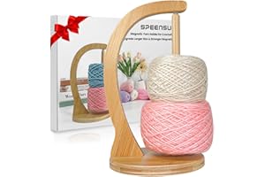SPEENSUN Yarn Holder for Crocheting, Upgrade Larger Size & Magnetic Crochet Yarn Holder, Rotating Design Holds Most Yarns Up to 1.1 lbs, Crochet Gift for Knitting Lovers with Packaging Box