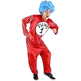 elope Plus Size Thing 1 & Thing 2 Halloween Costume - Jumpsuit with Wig and Numbers