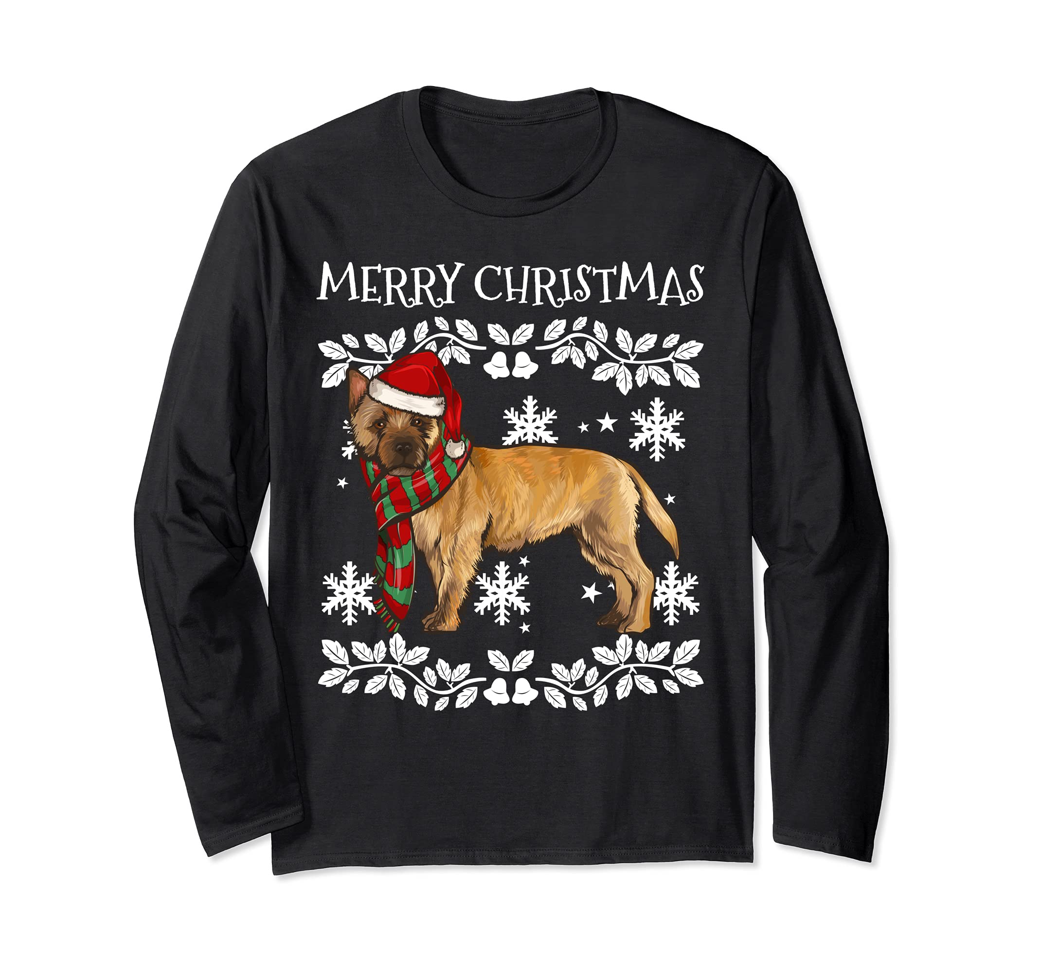 Merry Christmas Ornament Cairn Terrier Xmas Santa Long Sleeve T-Shirt