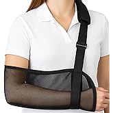 Vive Arm Sling for Shoulder Injury & Surgery Recovery - Waterproof Mesh Shower Sling Immobilizer for Rotator Cuff Support - Right Left Arm for Men & Women - Stabilize Elbow, Wrist, Thumb, Dislocation