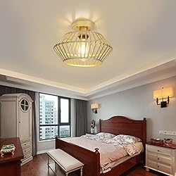 Jasopacp 1-Light Modern Gold Flush Mount Ceiling