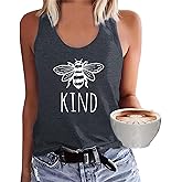 YITAN Women Racerback Cami Shirt Tank Graphic Cute Flowy Fit Summer Tank Tops