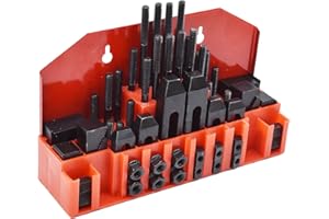 WFLNHB 58 Pcs Pro-Series 7/16" T-Slot 3/8"-16 Stud Clamping Kit Hold Down Clamp Clamping Kit Fit for Bridgeport Mill