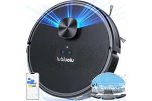 Lubluelu Robot Vacuum and Mop Combo 4000Pa, LiDAR Navigation, 3 in 1 Robotic Vacuum Cleaner with Laser, 5 Smart Mapping,10 No-go Zones, App/Alexa Control, Vacuum Robot for Pet Hair, Carpet, Hard Floor