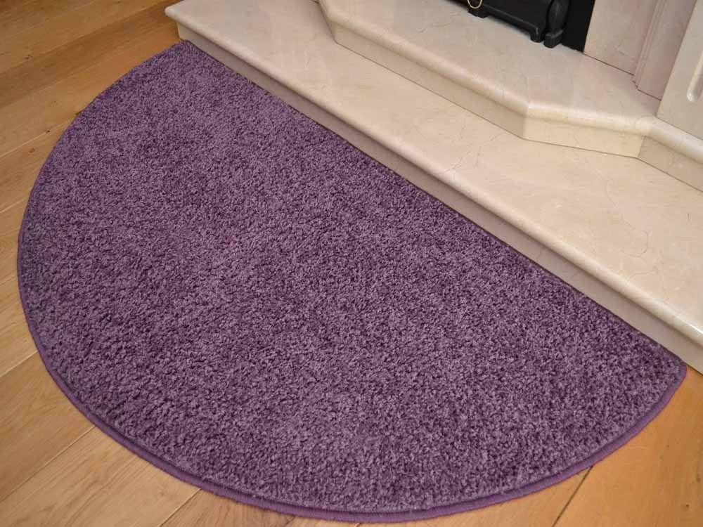 SuperRugStore Plain Half Moon Semi Circular Silver Brown Red Black Grey