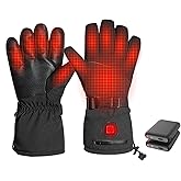 Heated Gloves for Men Women,3 Levels Temp Rechargeable Waterproof Touchscreen Electric Gloves with Long Life for Skiing Motorcycle Hunting Cycling Outdoor Work Gift Extreme Cold Winter,HDL