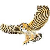 Safari Ltd. Great Horned Owl Figurine - Detailed 5.5" Plastic Model Figure - Fun Educational Play Toy for Boys, Girls &amp; Kids Ages 3+