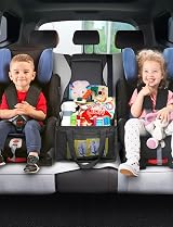 YOHOOLYO Car Seat Organiser Back Seat with 4 Compartments 4 Cup Holders view 2