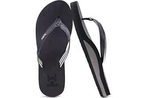 KuaiLu Womens Arch Support Flip Flops Comfortable Yoga Mat Slip on Summer Beach Walking Thong Cushion Sandals