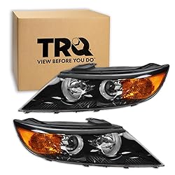 TRQ 2 Piece Headlight Assembly Set Driver
