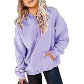 Yuccalley Girls Casual Long Sleeve Hoodies Cute Oversized Fleece Pocket Sweatshirt Tops