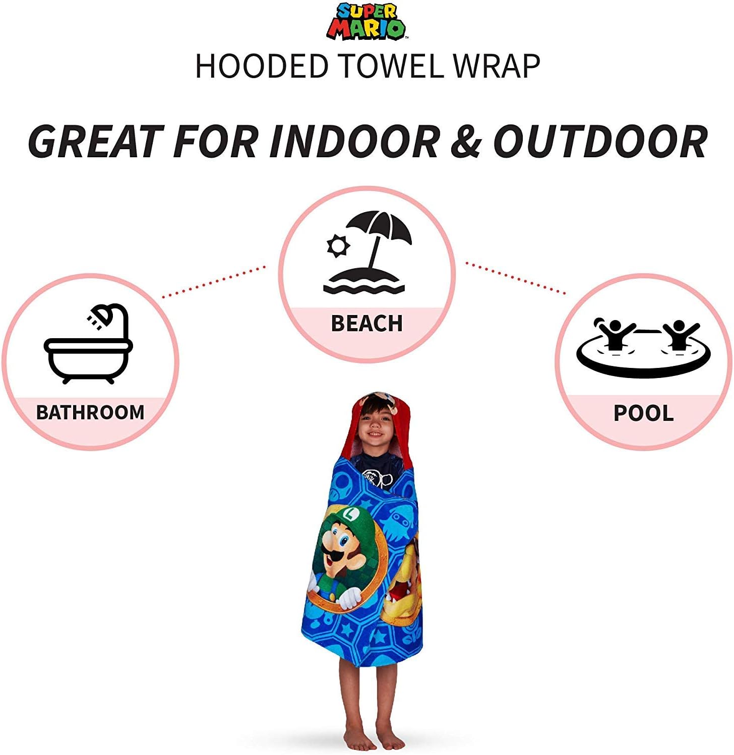 super mario hooded towel