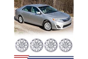 CPW 16'' Hubcaps Fit for 2012 2013 2014 Toyota Camry, Wheels Rim Cover Replacement Fit for 2012-2014 Toyota Camry Hybrid 16'' Steel Wheels, ABS & PC Material Hub Caps Set of 4 (16-Inch, Lacquer)