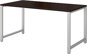 Bush Business Furniture 400 Series Table Desk with Metal Legs, 60W x 30D, Mocha Cherry