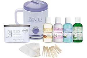 Satin Smooth Select-A-Temp™ Starter Kit - Adjustable Temperature Wax Warmer with Hair Removal Wax and Accessories, Professional Waxing Kit for Face and Body