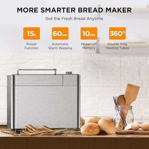 Breadmaker Machines Automatic Bread Maker Machine - 15 Programs, 3 ...