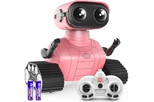 Hamourd Robot Toys for Girls, Rechargeable Remote Control Robots, Toy Robot with Auto-Demonstration, Flexible Head & Arms, Dance Moves, Music, and Shining LED Eyes, Girls Toys Age 6-8 2-7