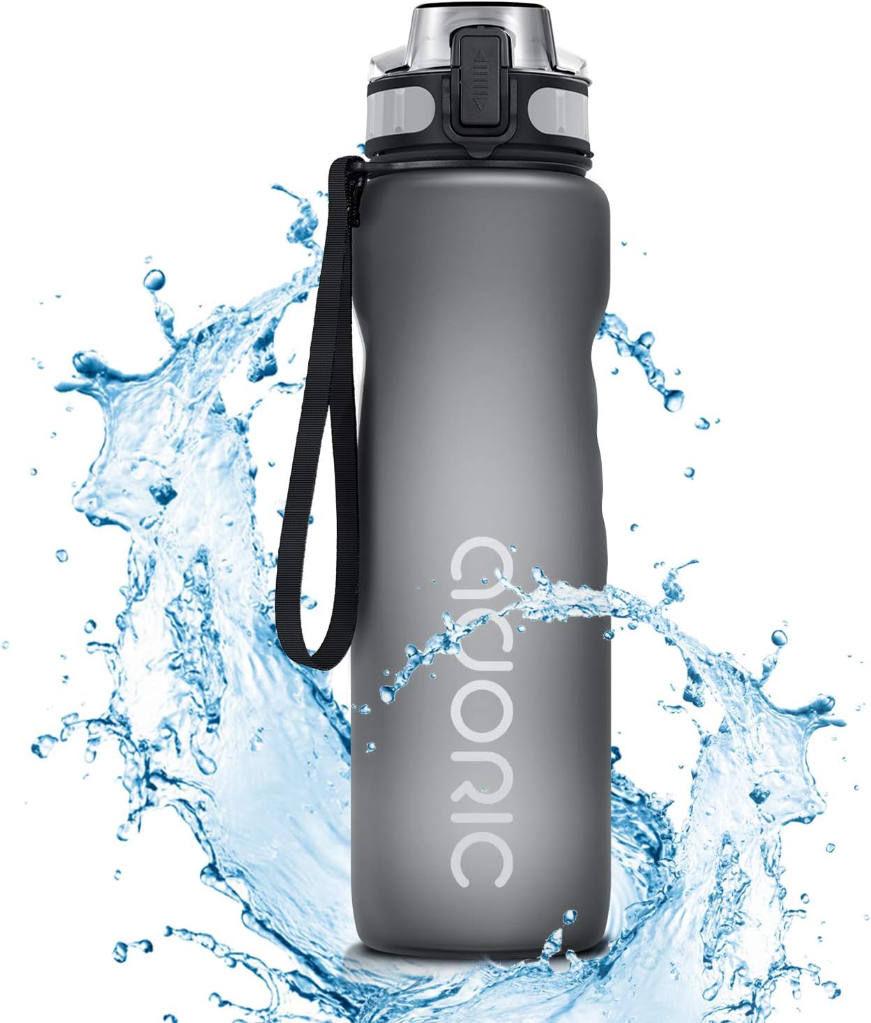 Adoric Sport Trinkflasche, [BPA Frei Tritan] 1000ML Auslaufsicher Kunststoff Wasserflasche Sport, Sportflasche Fahrrad für Camping Freien, Outdoor, Yoga, Gym