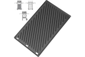 7637 Reversible Griddle for Weber Spirit I & II 200 Series, Upgrade Cast Iron Cooking Griddle for Weber Spirit 200 E-210 S-21