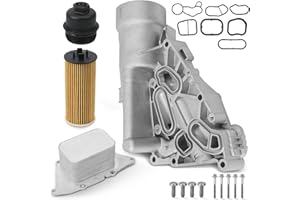 MUNIK 11428585235 Aluminum Oil Cooler Filter Housing Assembly For 14-19 Mini Cooper, for 16-19 Clubman, for 2017-2020 Mini Co