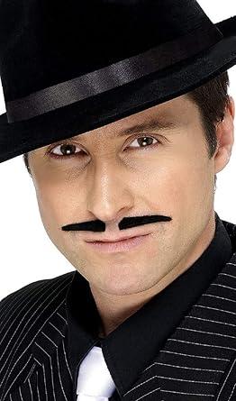 Amazon Com Mens Stick On Fake False Black Spiv 1920s Gangster