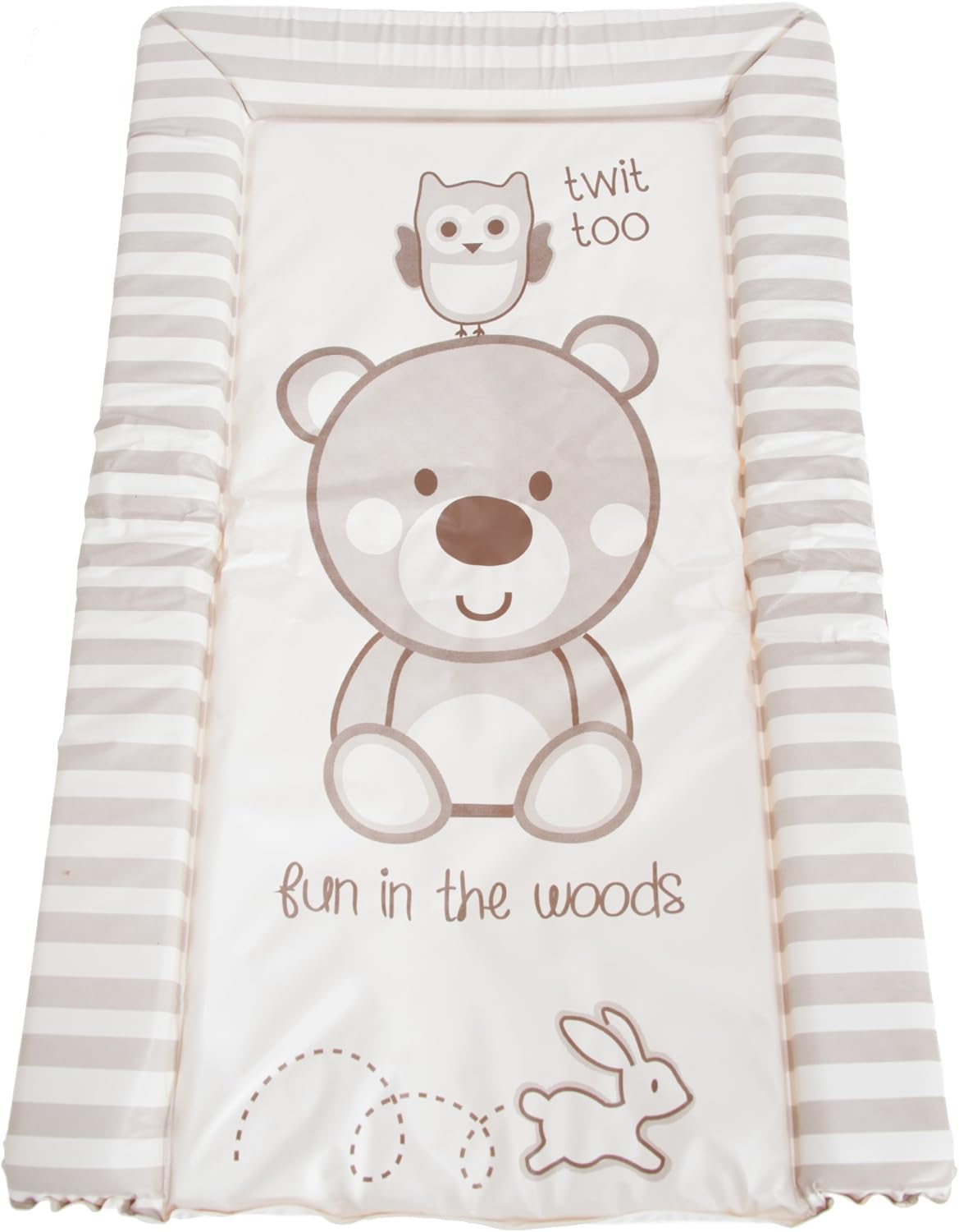 cream baby changing mat
