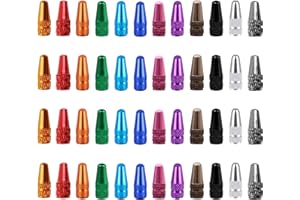 Frutain 48 PCS Bicycle Presta Valve Caps Multi Color Bike Tire Air Caps Cycling Valve Cap for Mountain Road Bike Tires French Style Cap Dust Covers 12 Colors