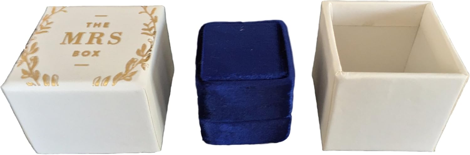 Amazon Com The Mrs Box Velvet Ring Box Engagement And Wedding Heirloom Dark Blue The Brightstone Home Kitchen Amazon Com The Mrs Box Velvet Ring Box Engagement And Wedding Heirloom Dark Blue The Brightstone Home Kitchen
