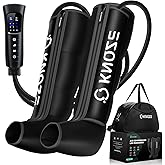 KNQZE Leg Compression Massager for Circulation and Pain Relief, Air Compression Recovery System for Fast Recovery of Leg, Foot, Calf and Thigh, Relieve Edema, Reduce Muscle Fatigue, Gift for Dad, Mom