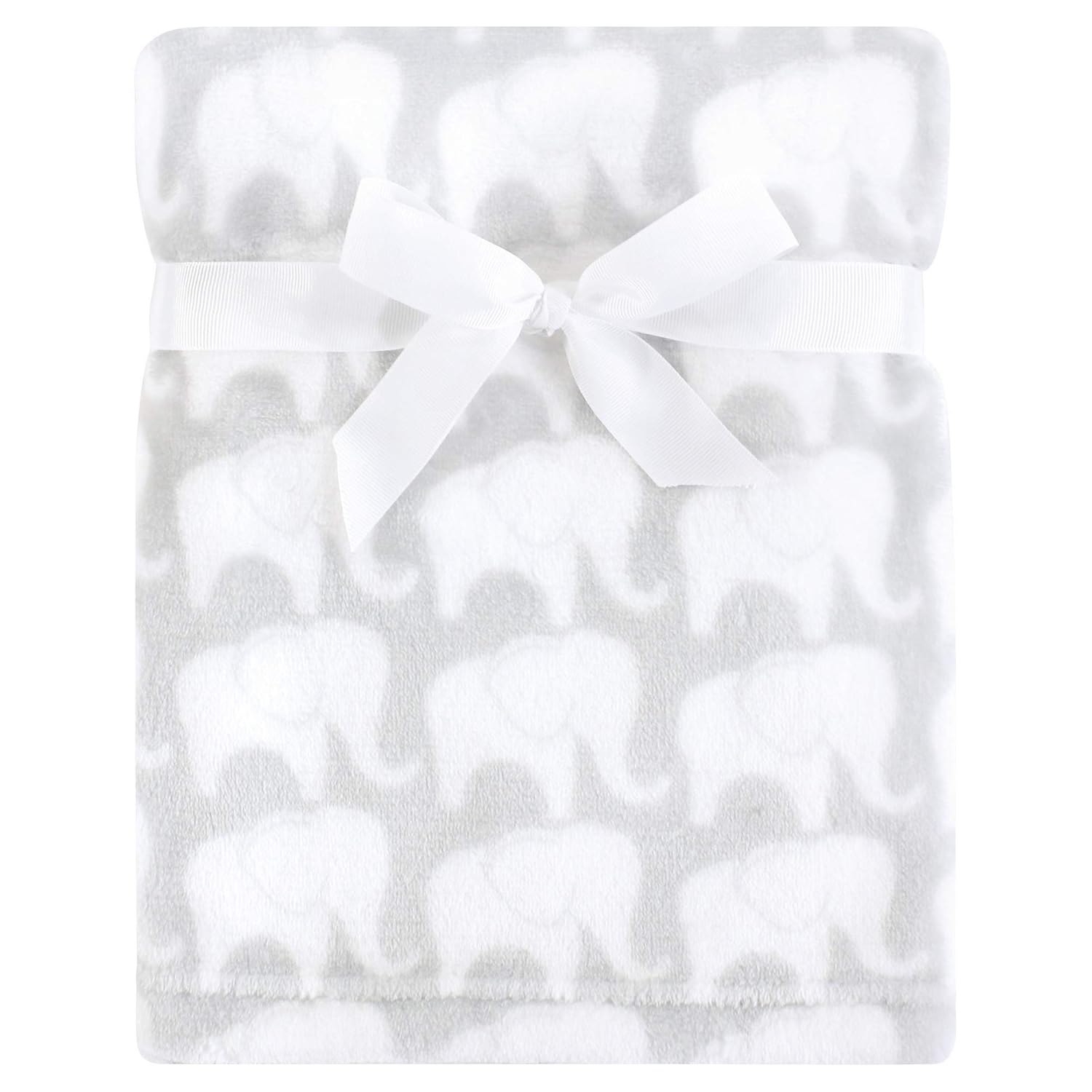 Hudson Baby Unisex Baby Silky Plush Blanket, Gray Elephant, One Size: Baby
