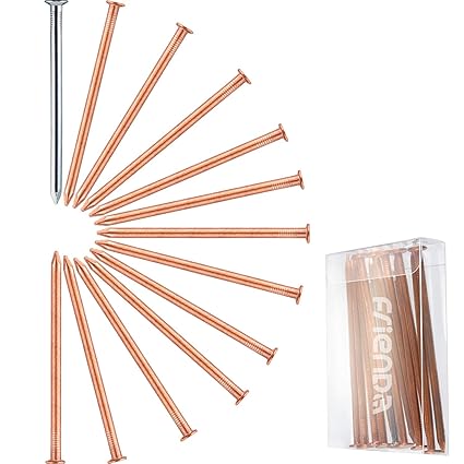 4 Zoll (100 mm) 12 Stück Kupfer Nagel Groß Lang für das Töten Bäume, Stumpf Entfernung Spikes mit 1 Stück 4 Zoll Stahl Nagel,