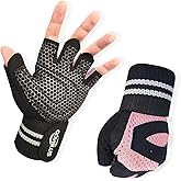 Govblus Workout Gloves for Men and Women with Wist Support, Exercise Gloves for Weight Lifting, Cycling, Gym Gear, Training, Fingerless, Breathable and Snug fit