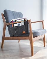 ERKOON Bedside Storage Pocket Felt Bedside Organizer Dark Grey view 8