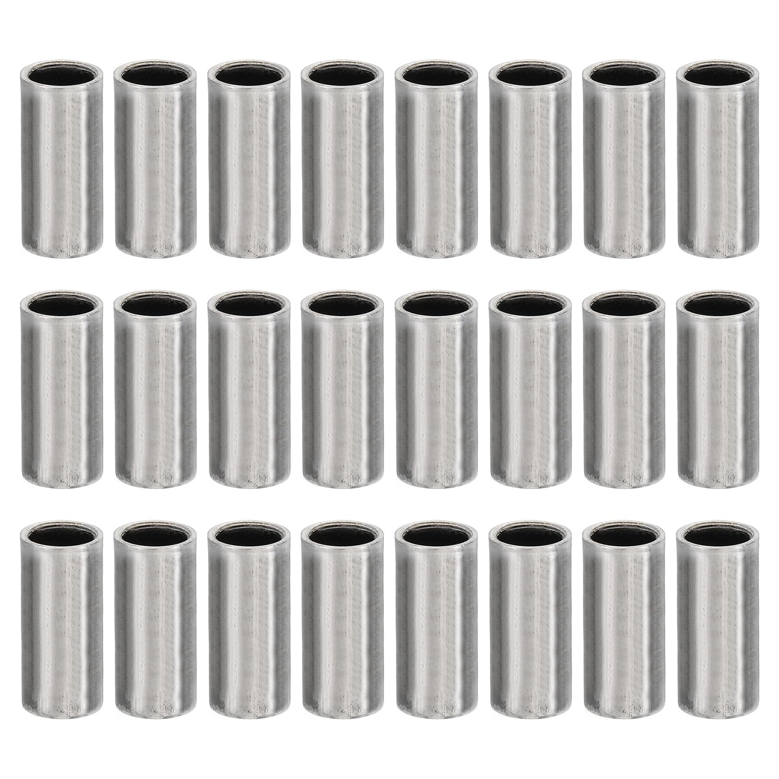 PATIKIL M6 Steel Spacers, 24 Pcs Metal Spacers Steel 6.2mm ID x 8mm OD x 18mm L Carbon Steel Spacer Screw Standoff Round for 1/4in or M6 Screw Bolts