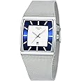 NIBOSI Men Watches Business Square Military Waterproof Sport Analog Quartz Wrist Watch for Men with Stainless Steel Mesh Strap Date Calendar