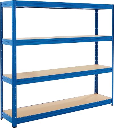 BiGDUG Heavy Duty Garage Shelving Unit 4 Tier 600kg per Shelf 2400kg Bay