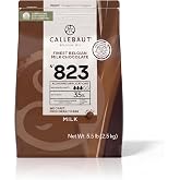 Callebaut Recipe No. 823 Finest Belgian Milk Chocolate Callets 2.5kg Bag | 33.6% min dry cocoa solids; 20.8% min dry milk solids; 36.2% fat; rich cocoa - balanced - milky - hints of caramel