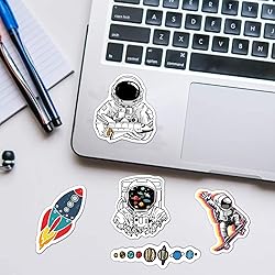100pcs Space Stickers Pack for Water Bottles, NASA