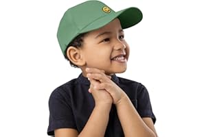 Cooltto Toddler Baseball Hats for Boy & Girls, with Smile Face Pattern & Soft Cotton Sweat Band for 3-12