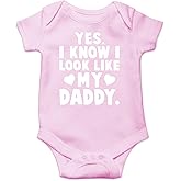 AW Fashions Yes. I Know I Look Like My Daddy Baby Bodysuit Funny Infant Outfit Newborn Girl Boy Clothes