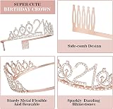 Amosking 21st Birthday Decorations for Her Sash Crown Cake Topper Balloons Kit view 3
