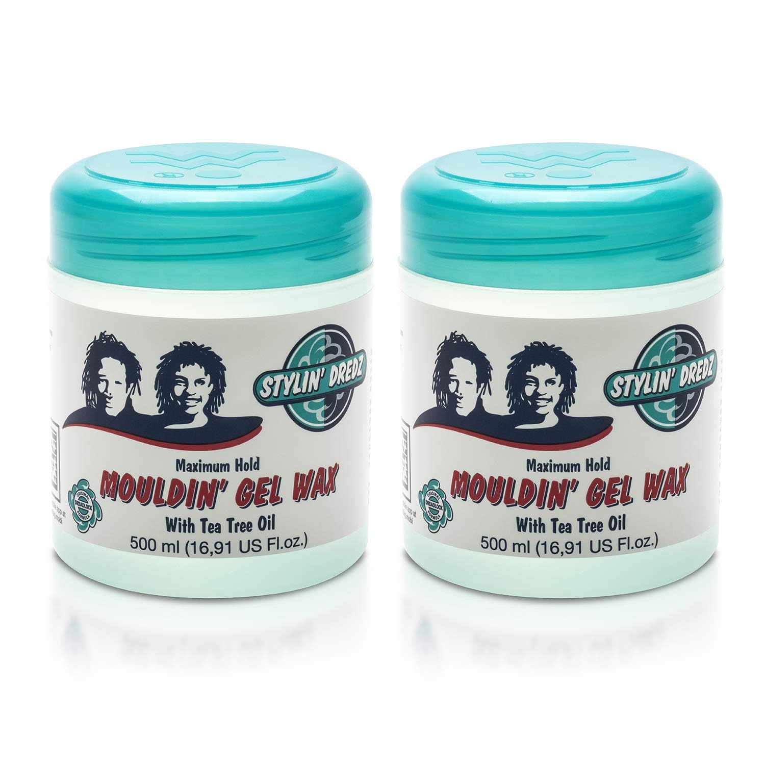 Stylin Dredz Moulding Gel Wax with Tea Tree Oil Hair Care 500 ml Pack of 2