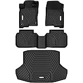 YITAMOTOR Floor Mats &Trunk Mat Fit for 2026-2022 Honda Civic Sedan / 2026-2023 Acura Integra TPE All Weather Car Liners Accessories, 1st & 2nd Row & Cargo Liner,Black (Not for Hatchback & Hybrid)