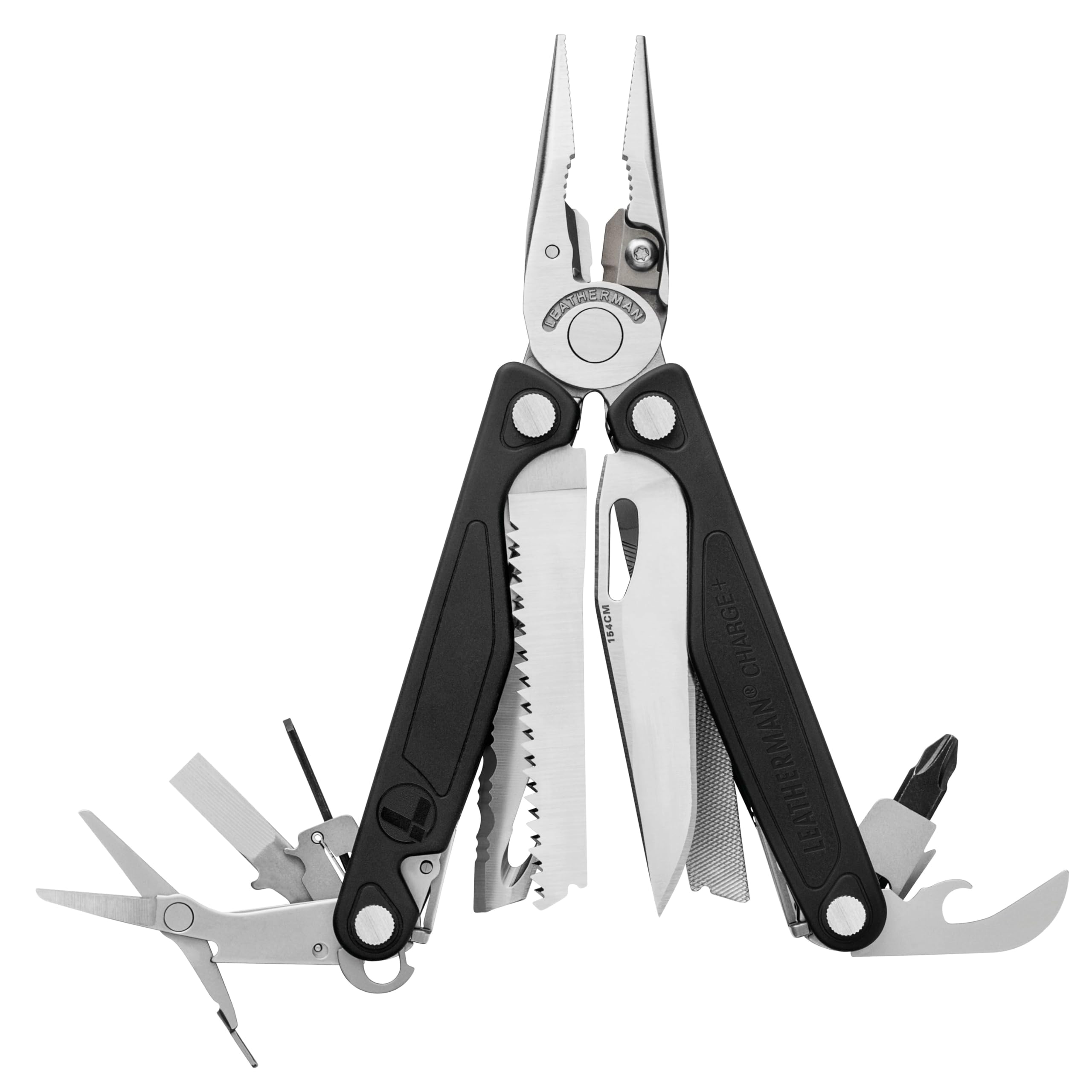 Leatherman Charge+ Multi-Tool - 19 Tools for Camping & Fishing, Black/Silver
